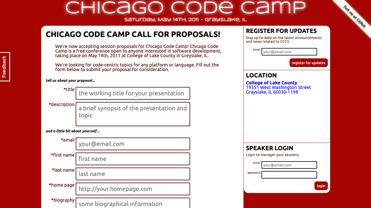 Chicago Code Camp Evolution