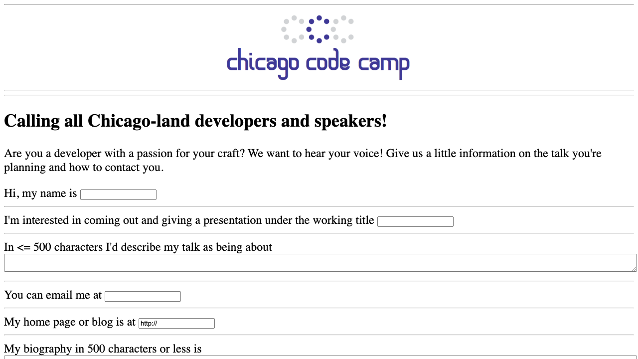 Chicago Code Camp Evolution