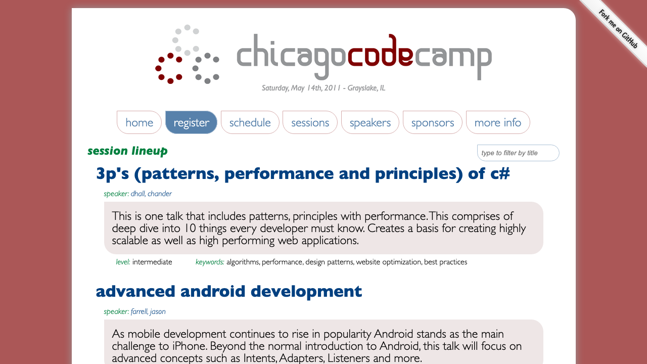 Chicago Code Camp Evolution